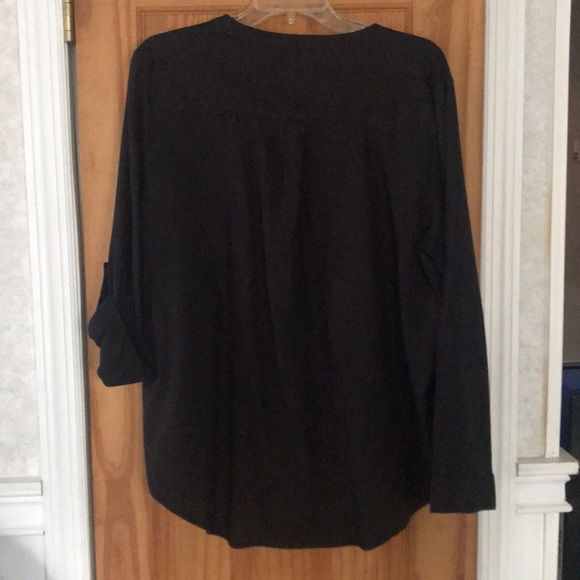 NWT Bass Black Button-up Blouse XL - Picture 5 of 5